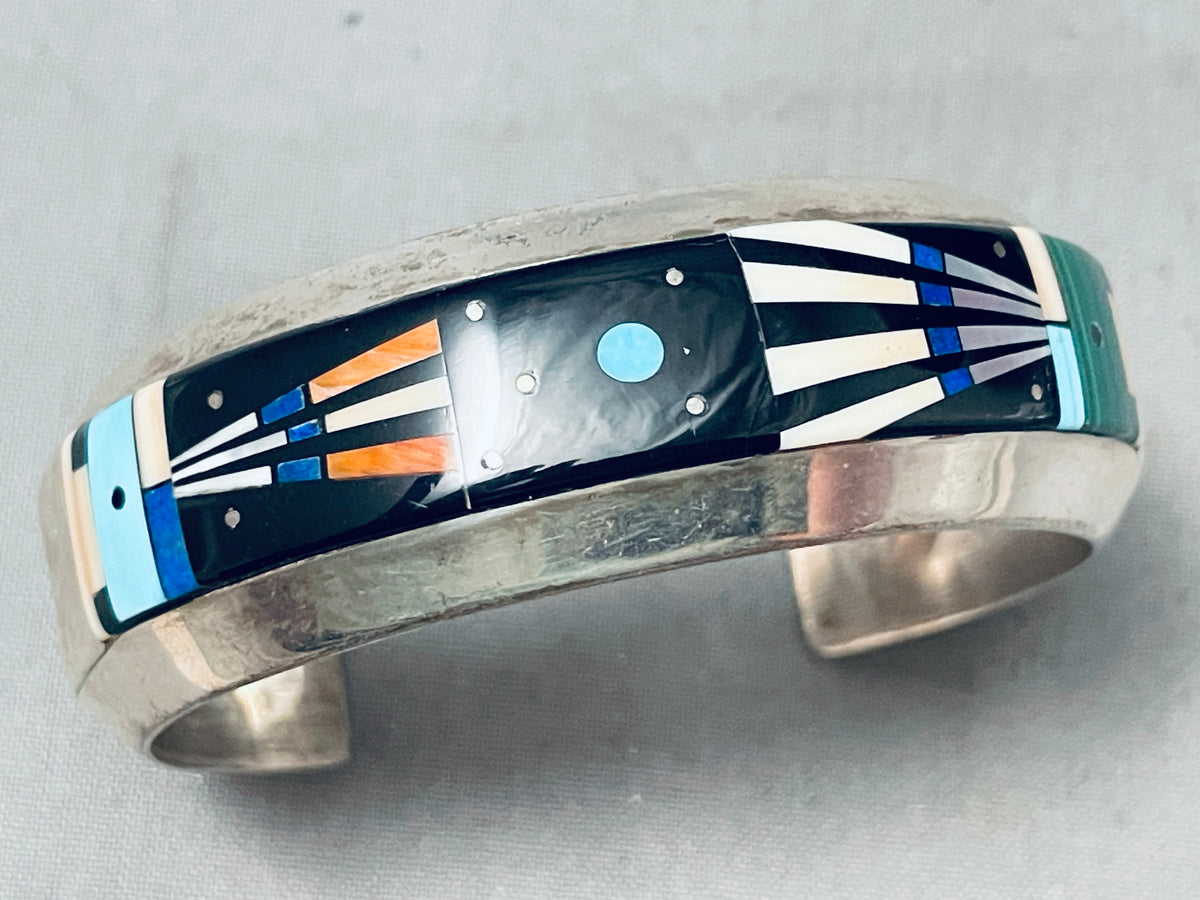 Tsosie Kachina Vintage Native American Navajo Turquoise Inlay 
