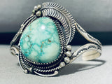 Breathtaking Vintage Native American Navajo Carico Lake Turquoise Sterling Silver Bracelet-Nativo Arts