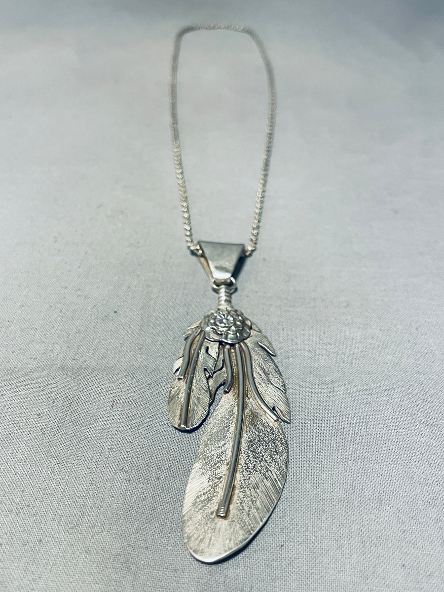 千*子様 NAVAJO vintage feather pendant STER 338e1e36-ae1d-5938-af53-