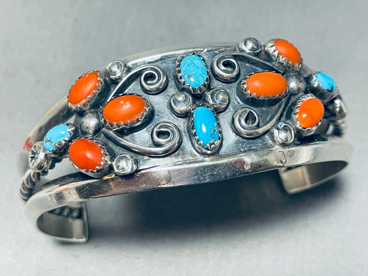 Vintage Native American Turquoise Sterling Silver Collar 2024 Cuffs