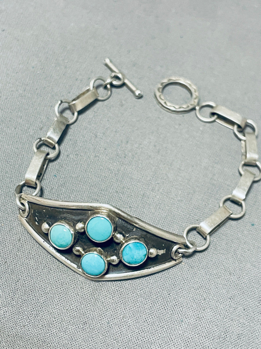 Special Vintage Native American Navajo Turquoise Sterling Silver Brace ...