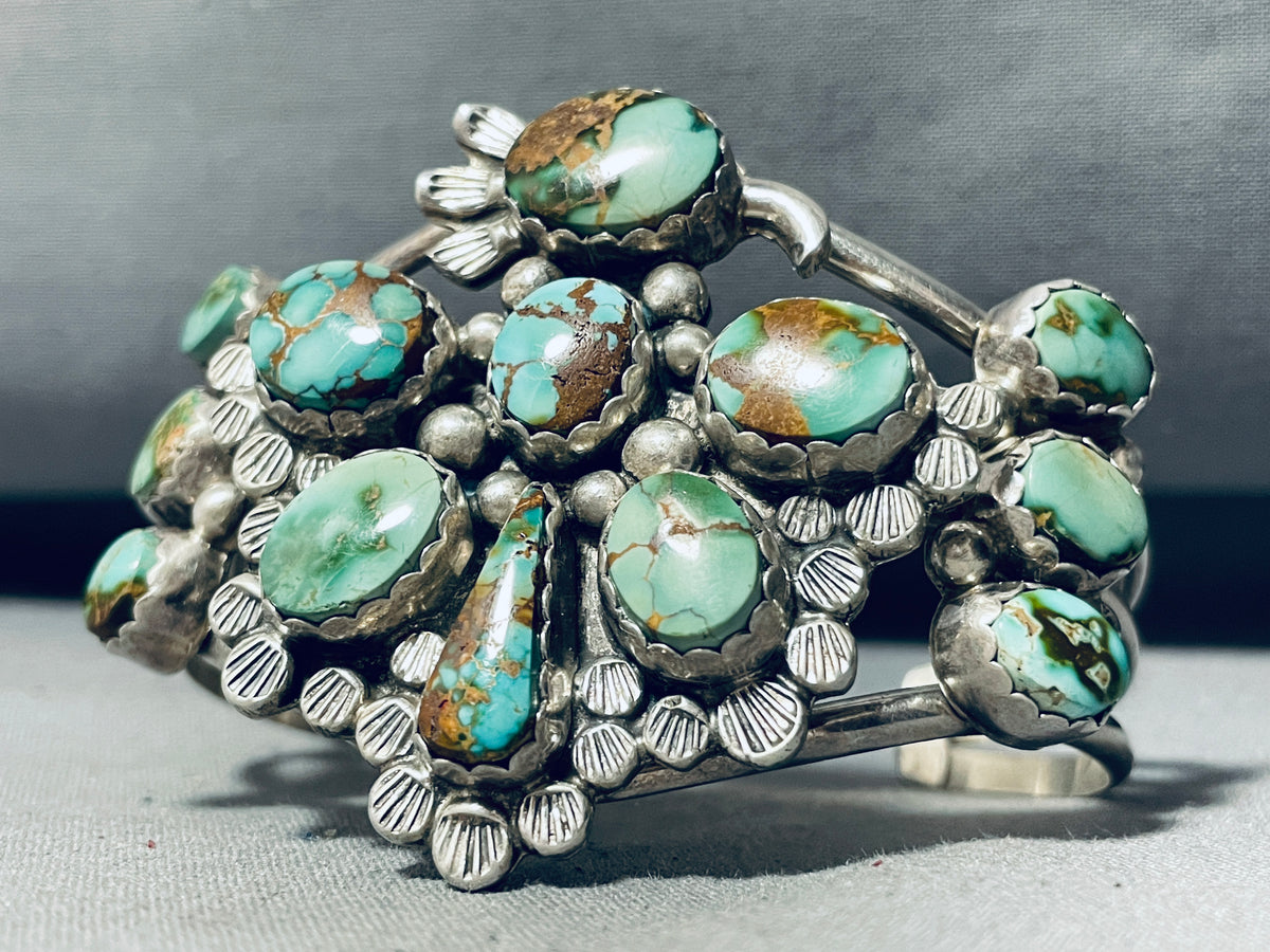 Bird Of Turquoise Vintage Native American Navajo Sterling Silver Brace ...