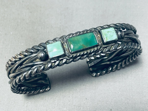 Early 1900's!!!!! Vintage Native American Navajo Cerrillos Turquoise Bracelet Cuff-Nativo Arts