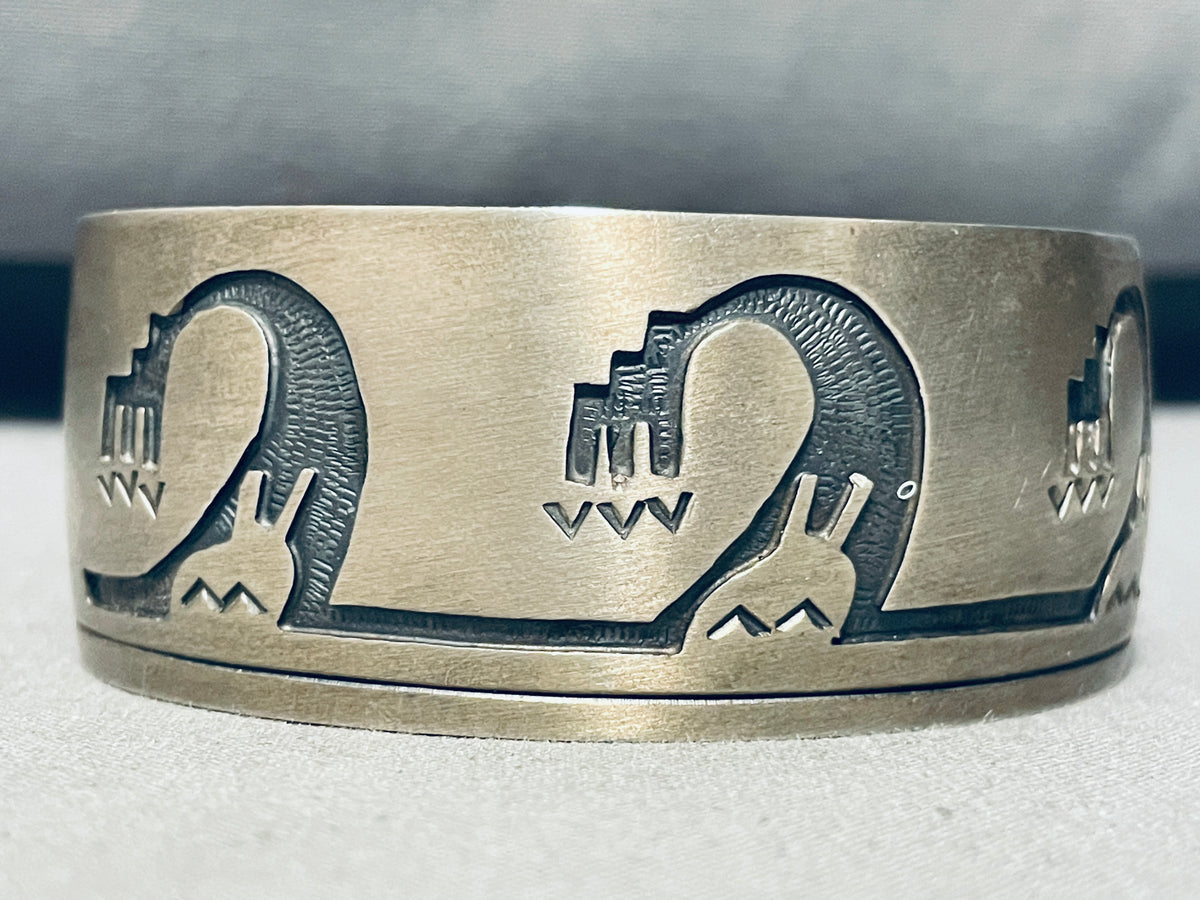 Coolest Wave Vintage Native American Navajo Sterling Silver Bracelet C ...
