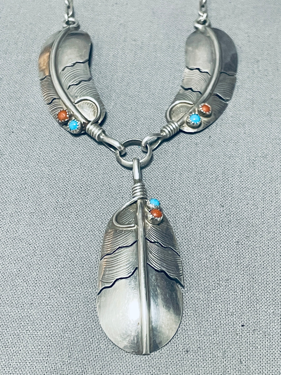 Long Native American Chain Signed Vintage Native American Navajo