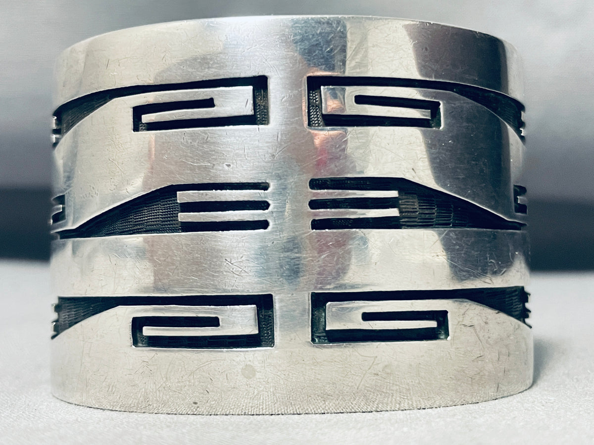 Important Vintage Native American Hopi Marc Coochwykvia Sterling 
