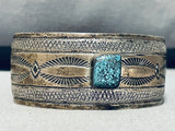 Red Mountain Turquoise!! Vintage Native American Navajo Sterling Silver Bracelet Cuff-Nativo Arts