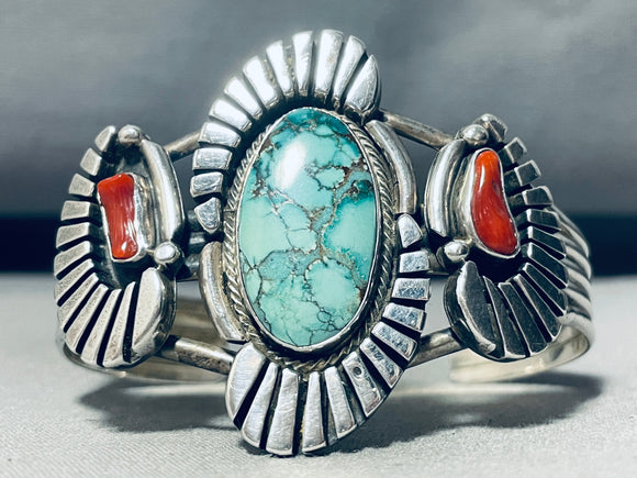 Rich Begay! Carico Lake Bed!! Turquoise Vintage Navaj Sterling Silver Bracelet-Nativo Arts