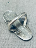 Artistic Vintage Native American Navajo Coral Sterling Silver Shadowbox Ring-Nativo Arts