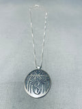 Important Vintage Native American Hopi Signed Sterling Silver Spider Necklace-Nativo Arts