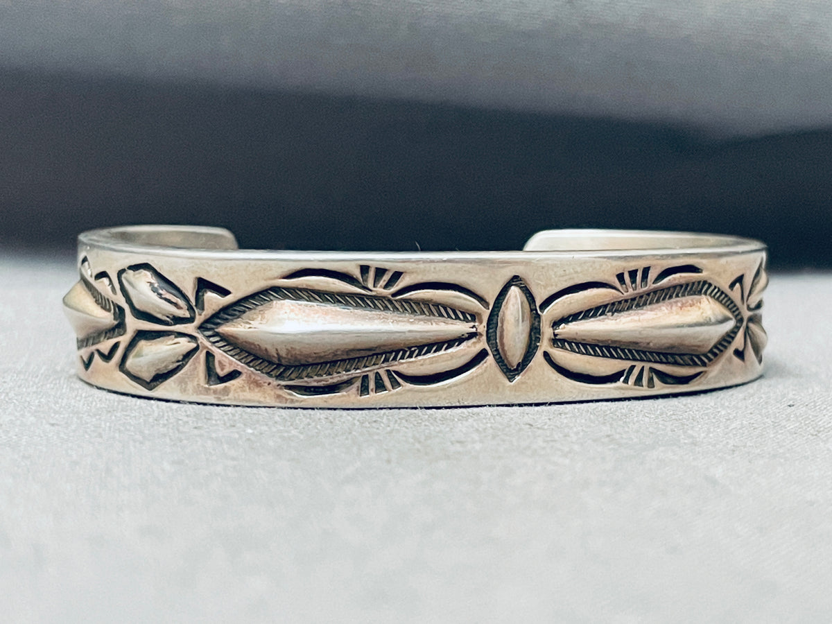 Important Vintage Native American Navajo Ray Adakai Sterling