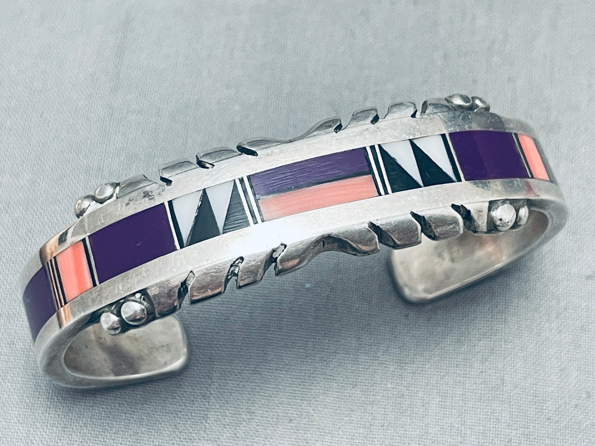 Henry Sam Vintage Native American Navajo Sugulite Inlay Sterling