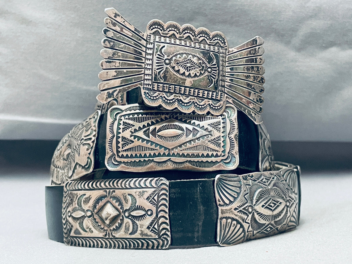 Vintage silver tone NA style belt Vintage Large Modern Sterling Silver Belt/One Available - B  main image 3
