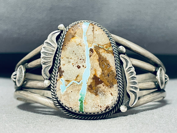 Native American Landoll Benally Royston Turquoise Sterling Silver Bracelet-Nativo Arts