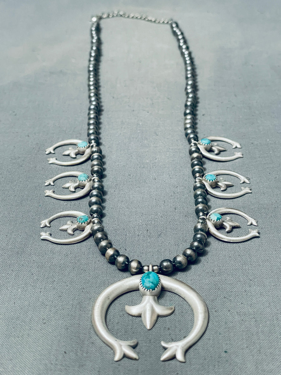 Authentic Vintage Native American Navajo Turquoise Sterling Silver