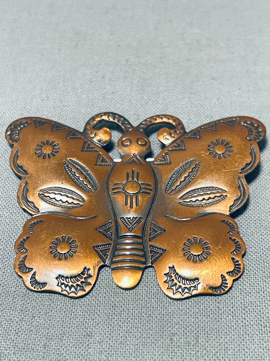 Graceful Vintage Native American Navajo Copper Butterfly Pin – Nativo Arts