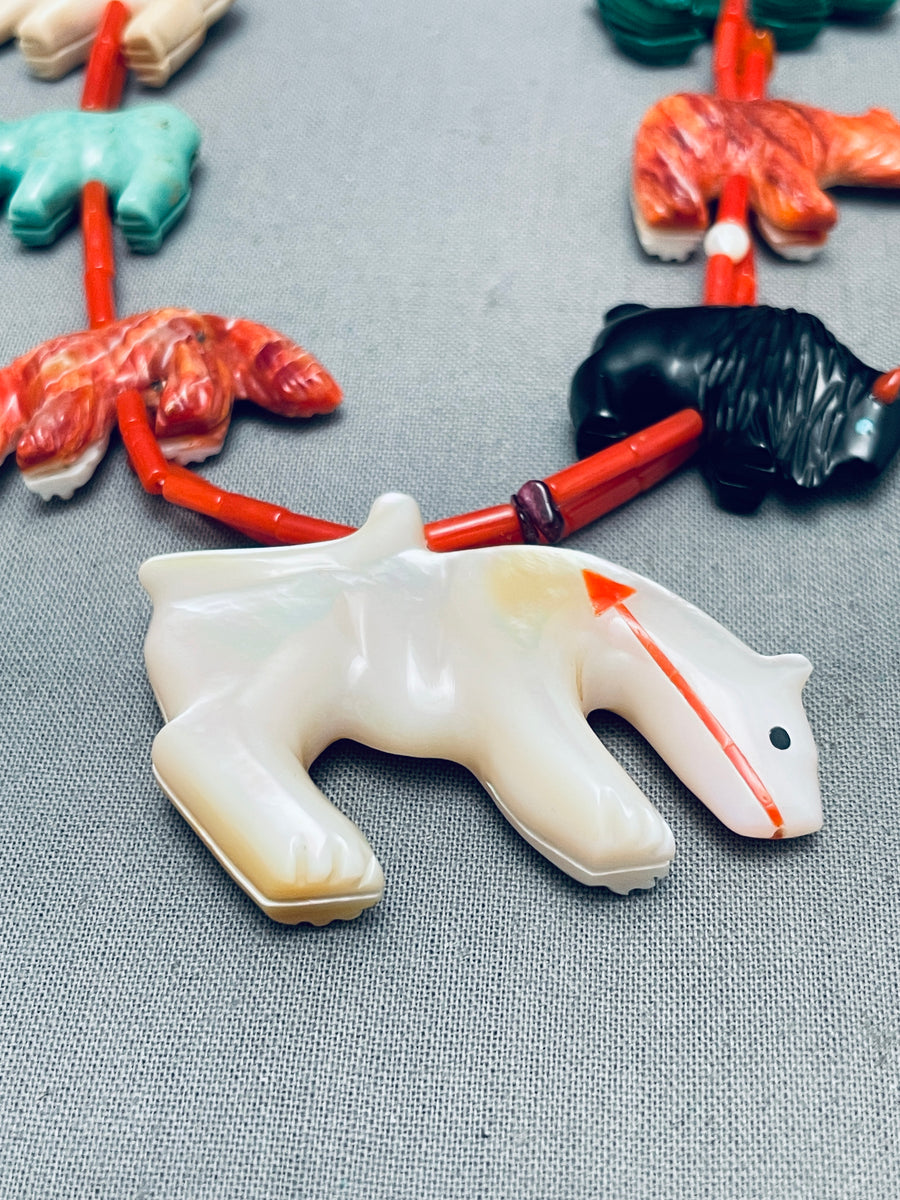 Important Andres Quandelacy Vintage Native American Zuni Fetish