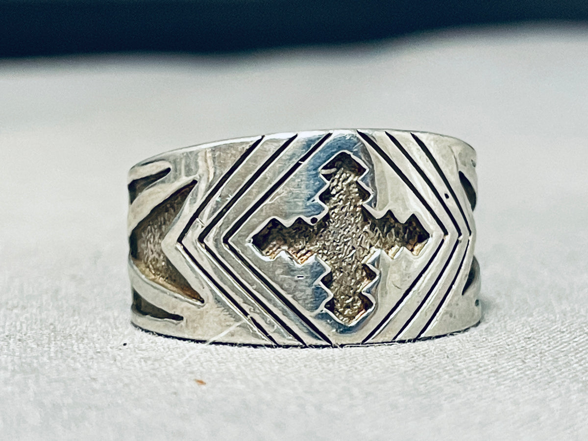 joe chee Navajo リング Marvelous Vintage Native American Navajo Joe Chee Sterling Silver