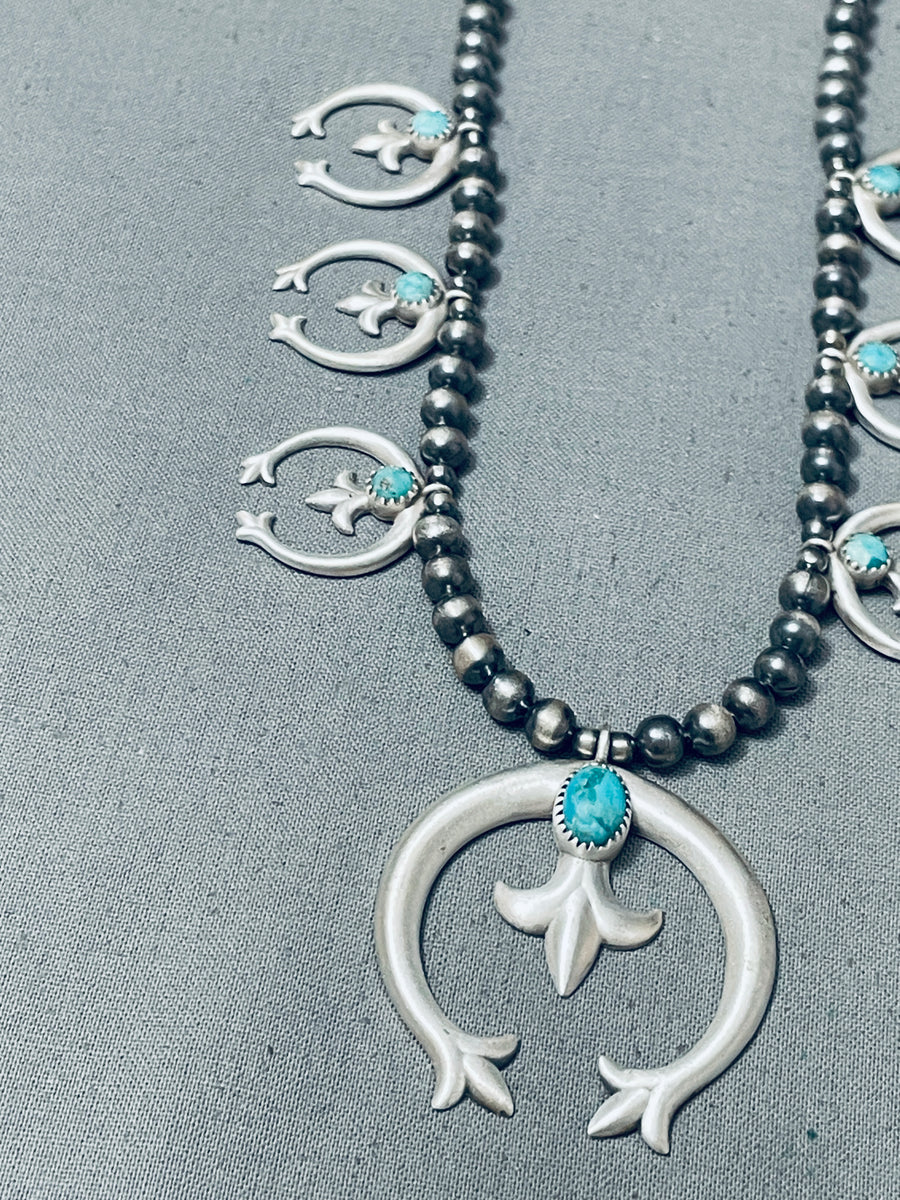 Authentic Vintage Native American Navajo Turquoise Sterling Silver