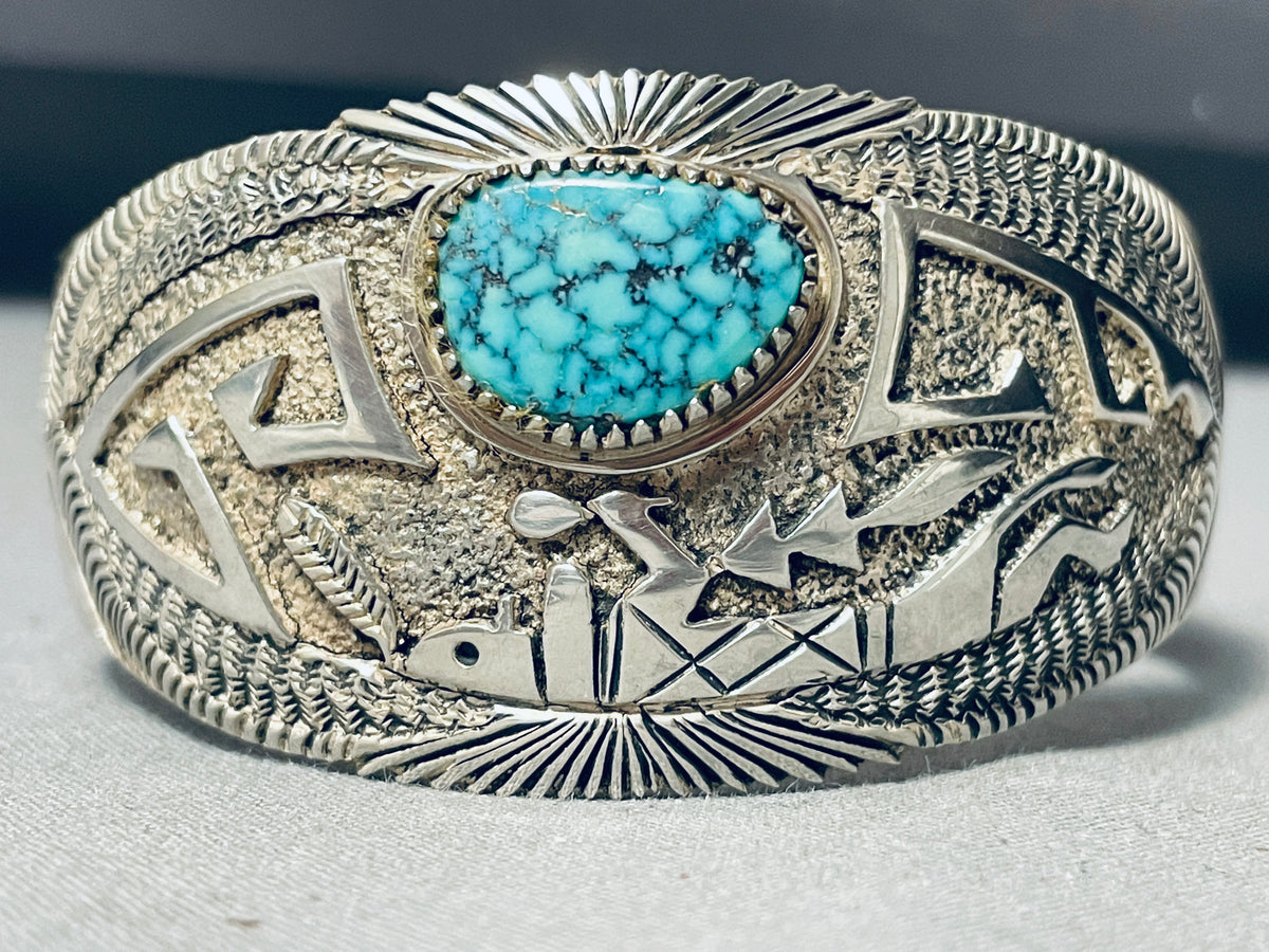 Rare Mine Vintage Native American Navajo Gibb Sterling Silver