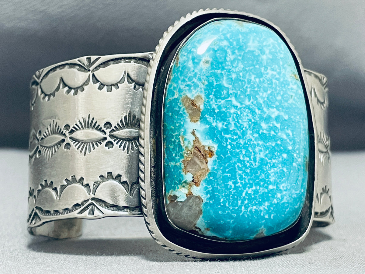 100 Gram Native American Navajo Old Kingman Turquoise Sterling Silver ...