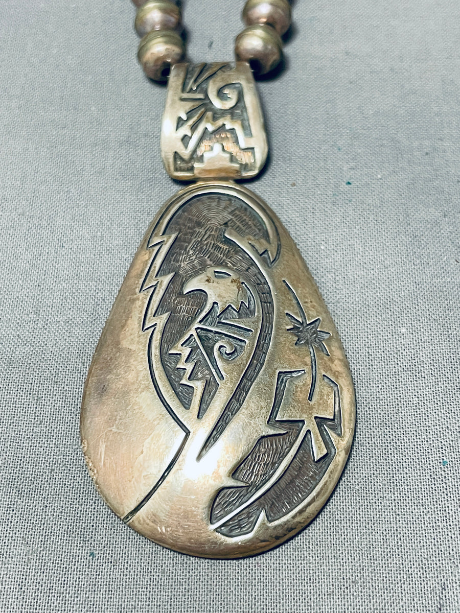 Captivating Vintage Native American Hopi Sterling Silver Eagle
