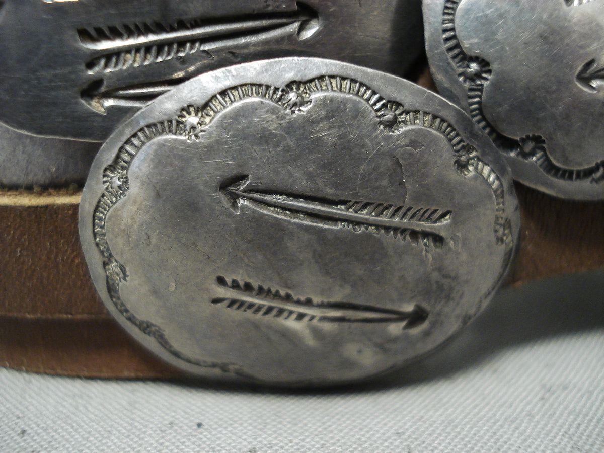 Detailed Early Vintage Native American Navajo Sterling 