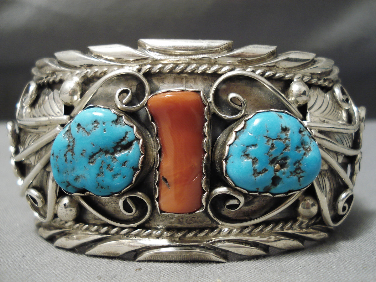 Tremendous Marie Tsosie Vintage Native American Navajo Turquoise