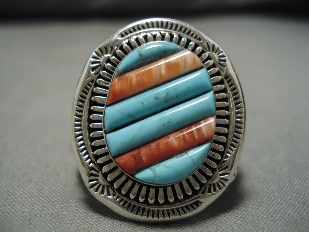 Amazing Vintage Native American Navajo Turquoise Sterling Silver