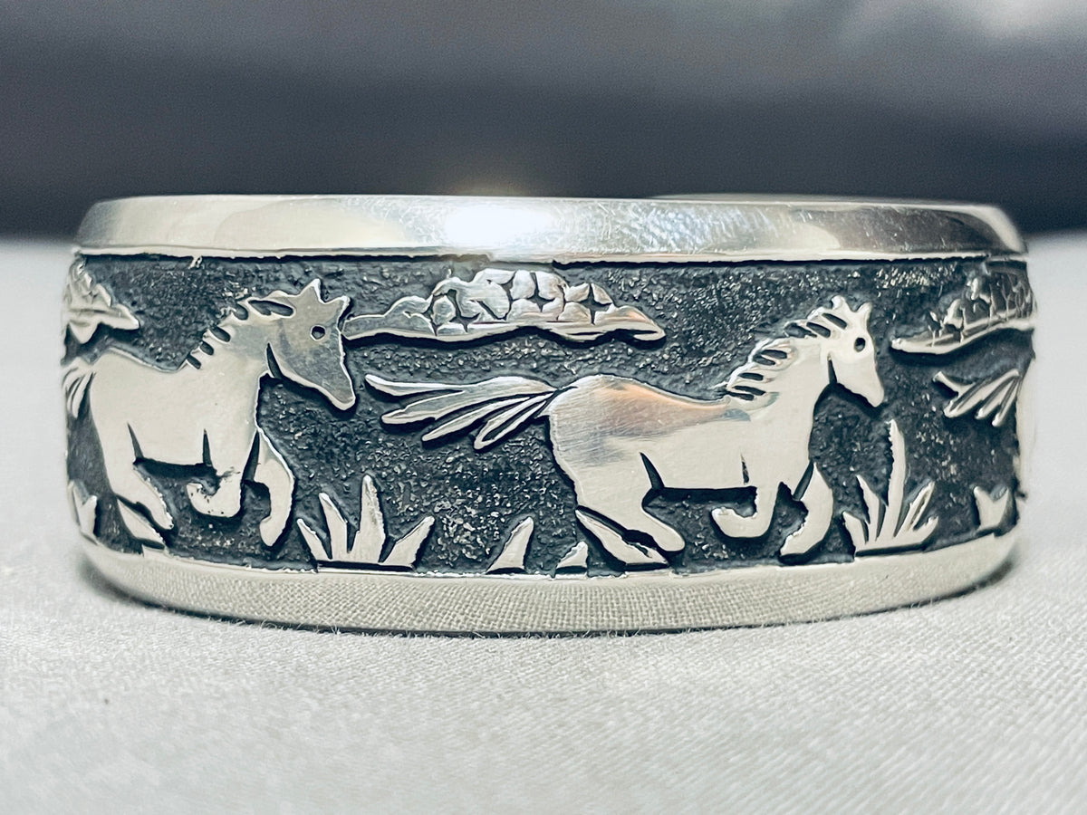 Native American Singer Vintage Running Horse Sterling Silver