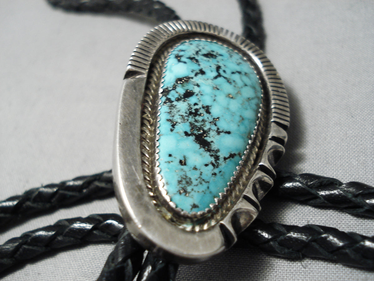 Incredible Vintage Native American Navajo Blue Diamond Turquoise Sterl ...