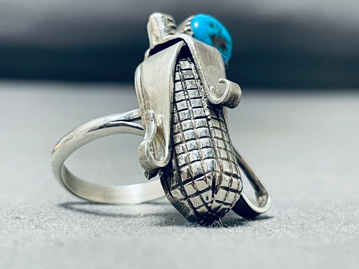 Outstanding Native American Navajo Kingman Turquoise Sterling Silver C ...