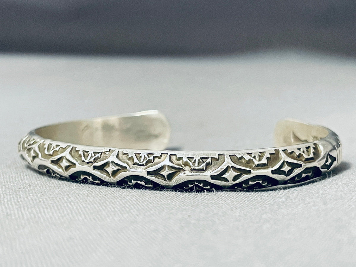 40s〜50s Navajo Sterling Silver Bracelet Al-Toadacheene-Vintage-Native-