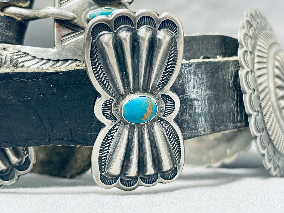 Authentic Very Detailed Vintage Native American Navajo Turquoise 