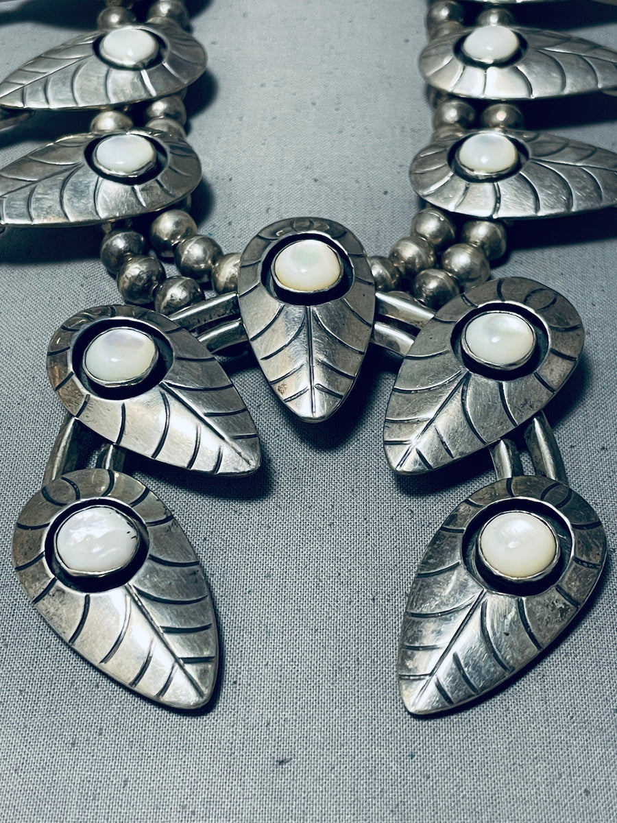 Best Vintage Native American Navajo Pearl Sterling Silver Leaf Squash ...