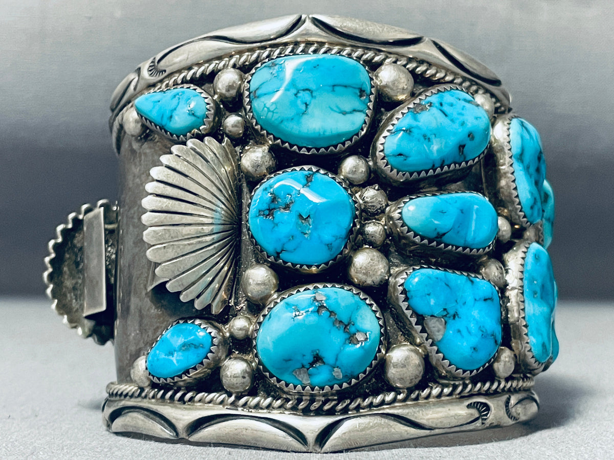 Best Vintage Orville Tsinnie Native American Navajo Turquoise Sterling  Silver Watch Bracelet