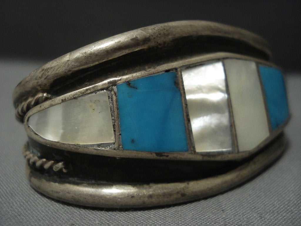 Heavy Thick Vintage Navajo Bisbee Turquoise Sterling Native American J ...
