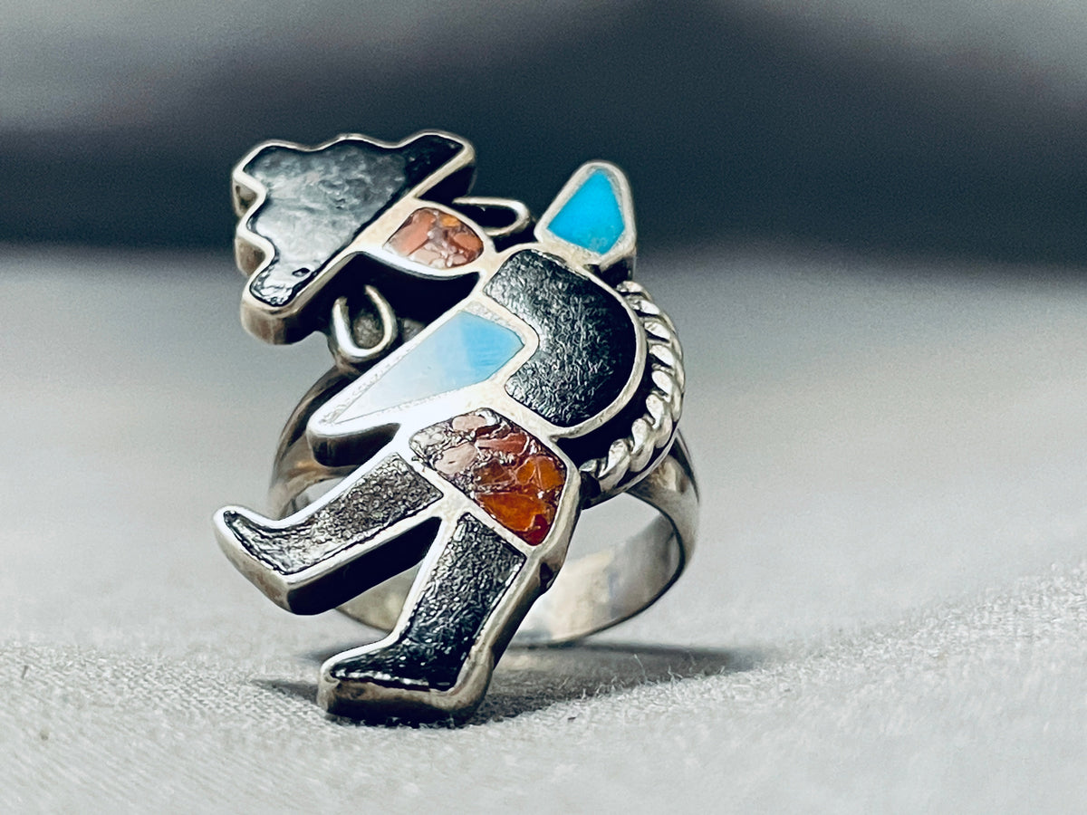 Important Vintage Native American Zuni Turquoise Sterling Silver
