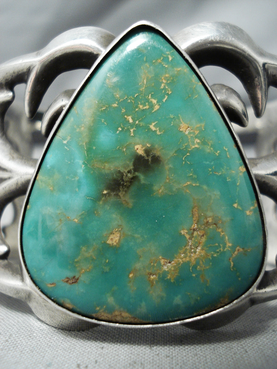 Massive Vintage Native American Navajo Royston Turquoise Sterling Silv ...