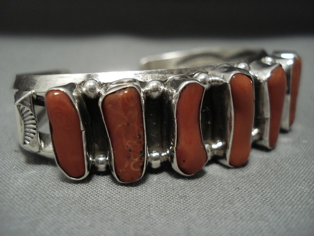 Chunky Coral Vintage Navajo Native American Jewelry jewelry Sterling S ...