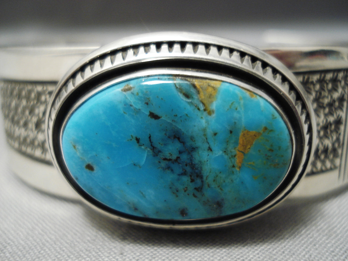 Important Leo Nez Vintage Native American Navajo Turquoise 