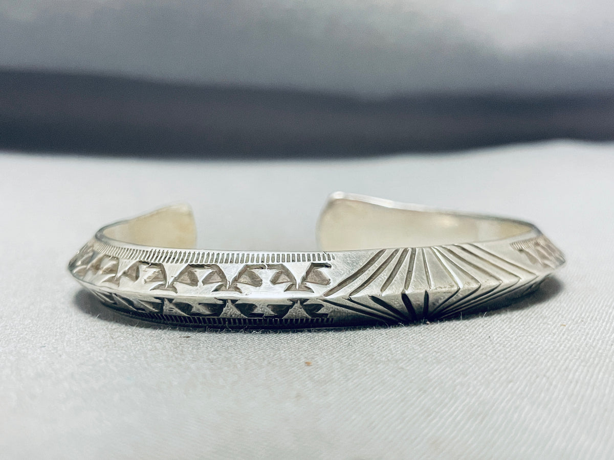Yazzie Heavy Solid Vintage Native American Navajo Sterling Silver