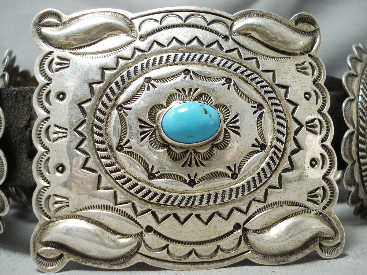 Important Yellowhorse Vintage Native American Navajo Turquoise Sterlin –  Nativo Arts