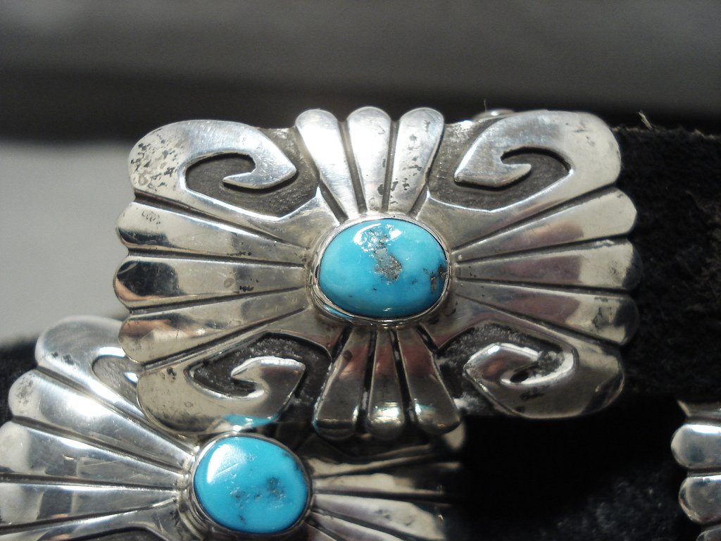 Guaranteed Authentic Vintage Navajo Thomas Singer Turquoise Native American  Jewelry Silver Concho Belt