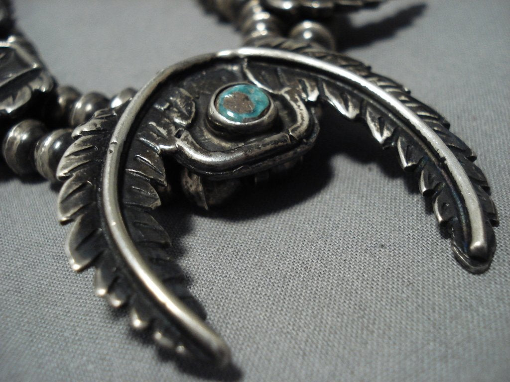 Museum Leaf Vintage Native American Jewelry Navajo Sterling Silver Tur ...