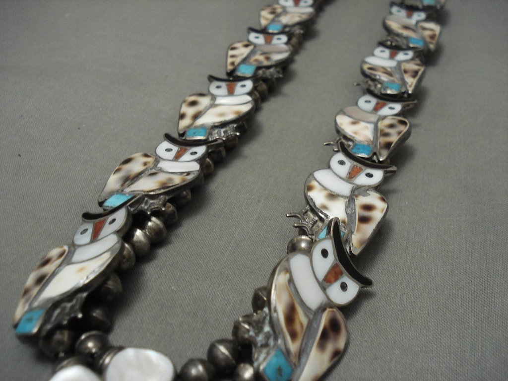 One Of The Finest Vintage Zuni Owl Turquoise Native American Jewelry S