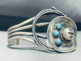 Gasp! Cowboy Hat And Lasso Native American Navajo Turquoise Sterling Silver Bracelet-Nativo Arts