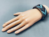 One Of The Most Detailed Ever Vintage Southwest Bead Sterling Silver Bracelet-Nativo Arts
