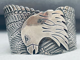 Huge Heavy Rita Touchine Sterling Silver Eagle Bracelet-Nativo Arts