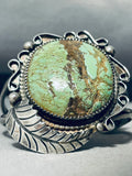 One Of The Best Vintage Native American Navajo Green Turquoise Sterling Silver Bracelet-Nativo Arts